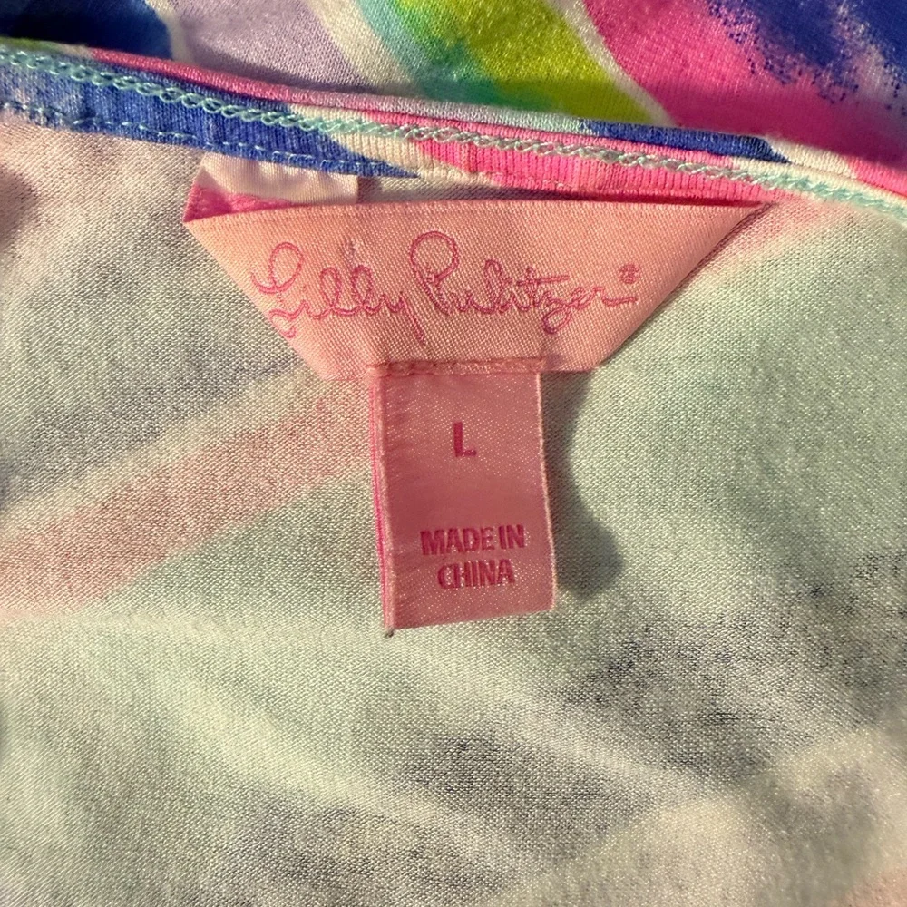 🌊 Lilly Pulitzer “Breakwater Tint Party Wave” Asymmetrical Dress - Picture 7 of 8